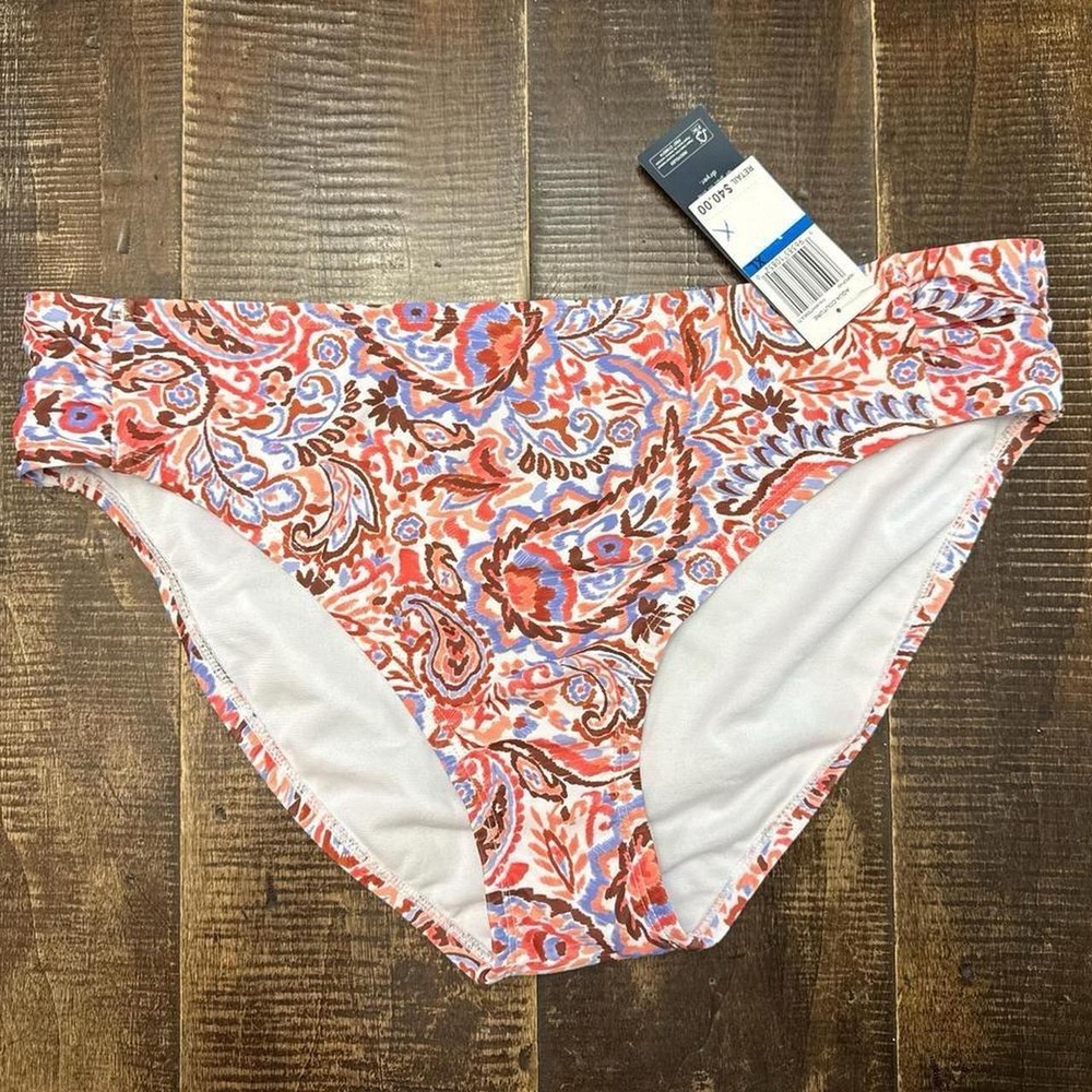 Aqua Couture Multicoloured Paisley Print Bikini Bottoms Full Seat Coverage